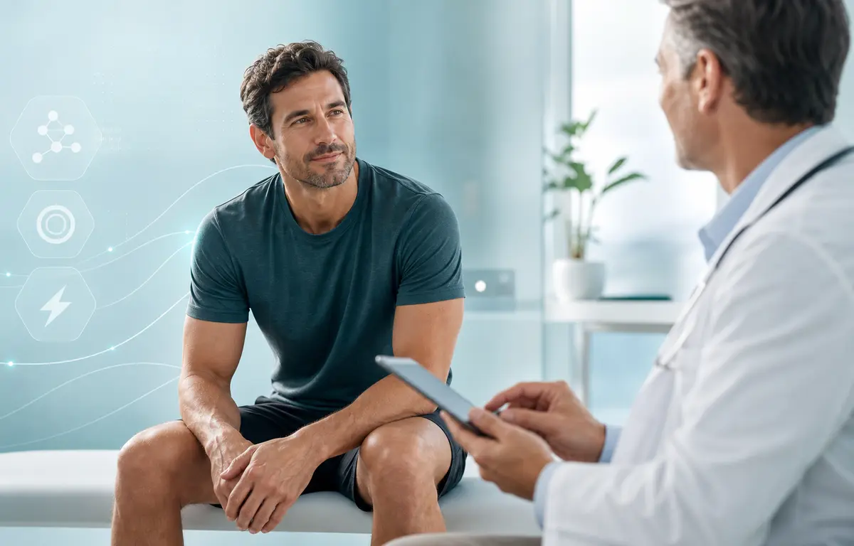 Man outdoors representing men's health support